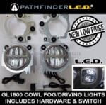 ROUND [GL1800] LED FOG LIGHT KIT W/MOUNTING HARDWARE+SWITCH